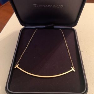 Tiffany T Smile Pendant Large Yellow Gold